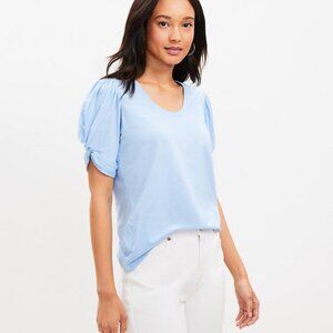 NWT LOFT Women's Knotted Sleeve Tee XL